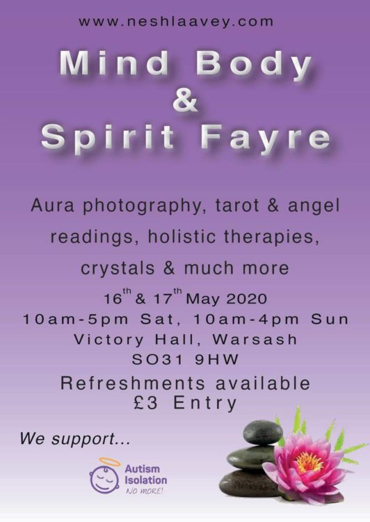 Mind Body & Spirit Fayre May 16-17 2020